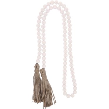 Pendentif Mural en Bois Perlé 1PC Pompon Élégant Pendentif en Bois Perlé Maison (1.45M)