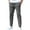 8a# Gray, variant on Casual Pants for Men Drawstring Elastic Waist Pleated Slacks Lightweight Loose Fit Summer Beach Trousers Black M