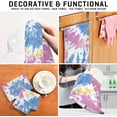 thumbnail image 7 of Dreamtimes Tie Dye Colorful Kitchen Towel, Dish Towels Quick Drying Tea Towels Absorbent Hand Towels for Kitchen Sink Dinner Table 28 x 18 Inches, Set of 1, 7 of 7