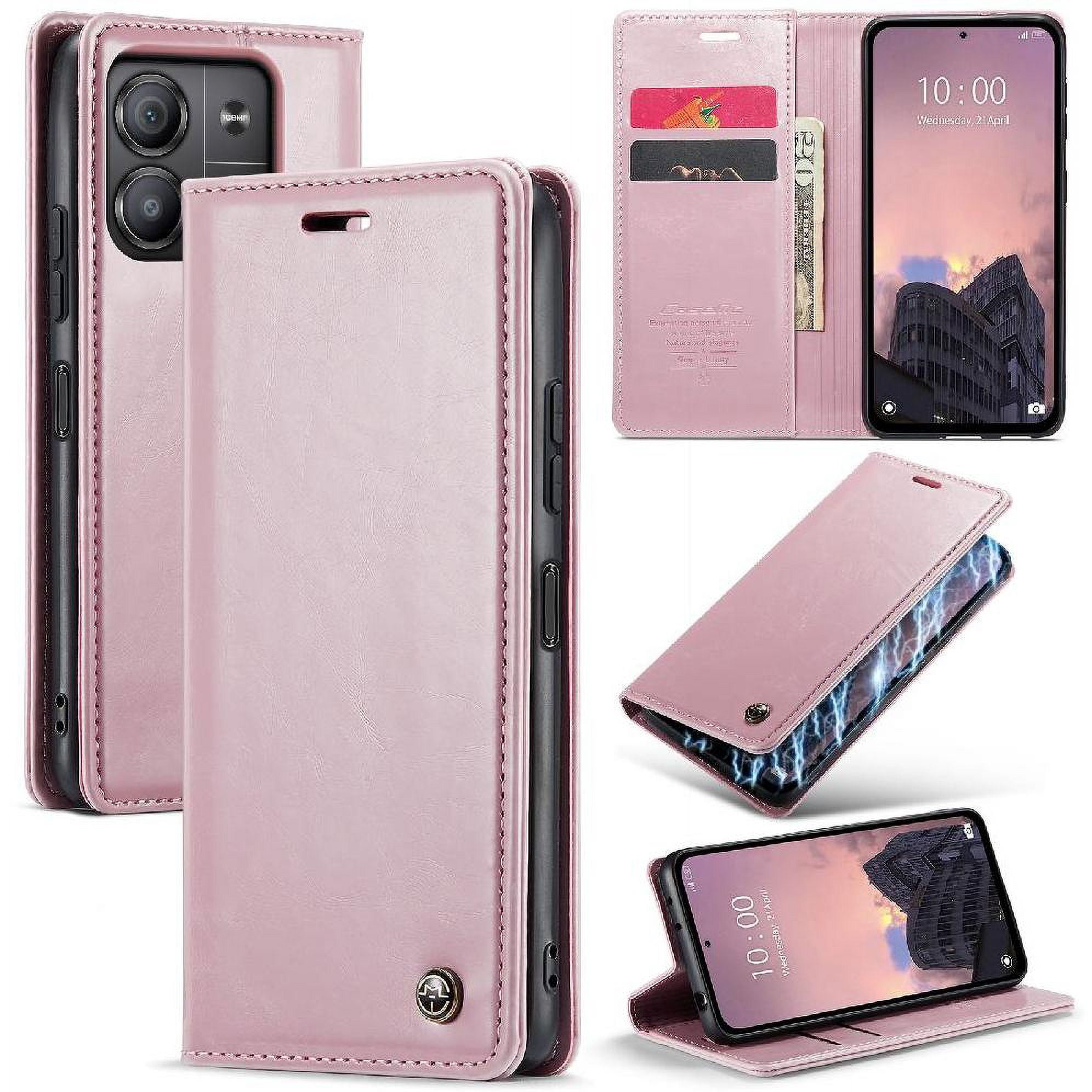 Flip Case for Xiaomi Redmi Note 13 5g Magnetic Wallet Card Holder Kickstand Crazy Horse Pu Leather Retro Wallet Cover