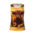 thumbnail image 5 of Goofa Vintage Sunflower Cow A Printed Womens Workout Tops for Women Sleeveless Yoga Shirts Athletic Running Tank Tops Sleeveless Gym Clothes Workout Apparel-Small, 5 of 9