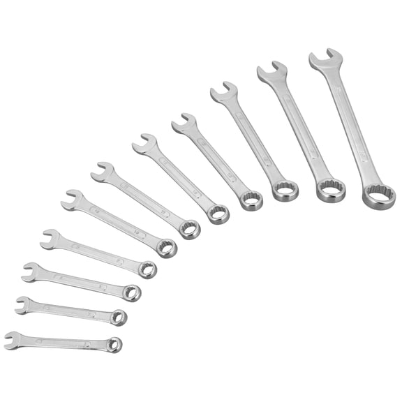 Performance Tool W1042 11 Pc. Metric Wrench Set - Nickel Chrome-Plated, Carbon Steel, Storage Rack
