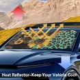 thumbnail image 3 of Yuyamidu Sunflower Car Sun Shade Windshield Leopard Print Automobile Windshield Sun Shade for SUV Van Big Sedan Car Accessories Large Shade for Car Window, 3 of 7