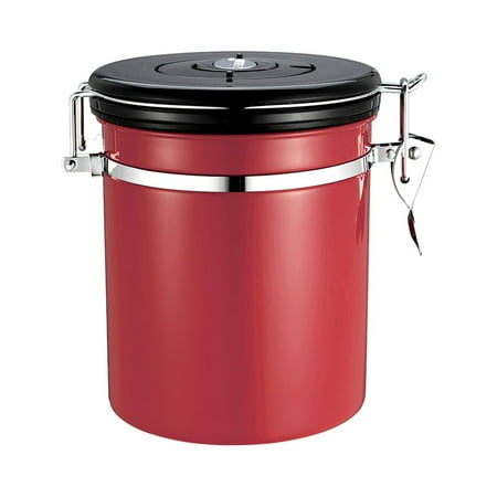 

Stainless Steel Coffee Bean Sealed Tank With Exhaust Valve Food Storage Tank Dried Fruit Sealed Box