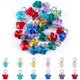 thumbnail image 1 of 96 colgantes de mariposa de 12 colores, cuentas de cristal facetadas transparentes, para pulseras, para hacer joyas, agujero: 4 mm., 1 of 5