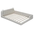 thumbnail image 4 of Generic Queen Size Upholstered Platform Bed with 2 Reading Lights, White, 4 of 9