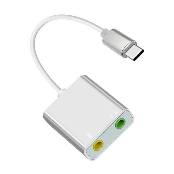 USB Sound Card, USB External Stereo Sound Adapter Splitter Converters with Volumes Control Plug & Play, Not Driver Need