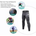 thumbnail image 7 of YUSHOW 2 Pack Mens Running Leggings Cool Dry Compression Tights for Men Base Layer Bottom Cycling Sports Pants for Workout Athletic Training Gym, 7 of 7