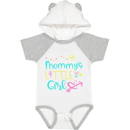 

Inktastic Mommy s Little Girl with Hearts Flower and Butterfly Gift Baby Girl Bodysuit