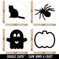 thumbnail image 2 of Halloween Pumpkin Smiling Ghost Black Cat Spider Rubber Stamp Set for Scrapbooking Crafting Stamping - Medium 1 Inch, 2 of 7