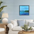 thumbnail image 3 of Stupell Industries Rustic Lodge Tranquil Blue Cove Black Floating Frame Canvas Art, 18 x 18, by Lynn Ericson Fine Art, 3 of 8