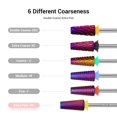 thumbnail image 4 of Brocas para uñas MelodySusie, 5 en 1, carburo de tungsteno, color morado, 4 of 7