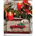 thumbnail image 4 of JOOCAR Christmas Placemats, Red Black Buffalo Plaid Vintage Red Truck Christmas Placemats for Home Dining Table Festive Decor Rectangular Placemats Set of 6, 4 of 5