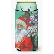 Westie Christmas Santa's Westies Tall Boy Hugger