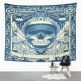 thumbnail image 2 of ZEALGNED Skull Last Hero Gangster Zombie Bandana Rock Wolf Wall Art Hanging Tapestry Home Decor for Living Room Bedroom Dorm 60x80 inch, 2 of 2