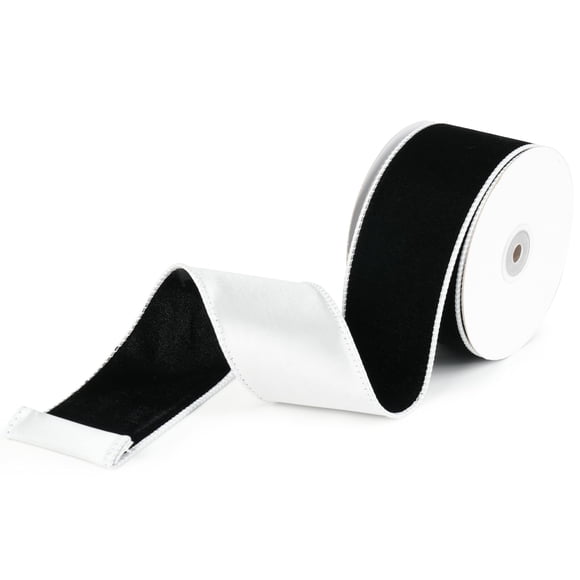 Cinta MAYREEL Bicolor Negra y Blanca Reversible de 6,35 cm de Ancho