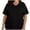 Black, variant on Womens Plus Size Scrubs Solid Color V Neck Short Sleeve Scrub Top Medical Workwear Tunic Blouse Lightweight Stretchy Nurse Working Uniform Tops with 2 Pockets Light Blue L
