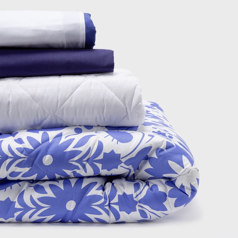 Combo 39 Plumón México Reversible Azul 1.5 Plazas