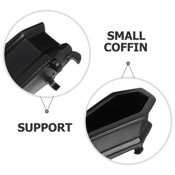 ELAYARD Black Coffin-Shaped Resin Flower Pot Unique Tabletop Plant Container Decorative Planter