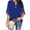 Blue, variant on Graphic Tees for Women's Summer Dressy Chiffon Tennis Blouse Flutter Sleeve V Neck Ruffle Tunic Top for Women T?Shirt Blue 3XL