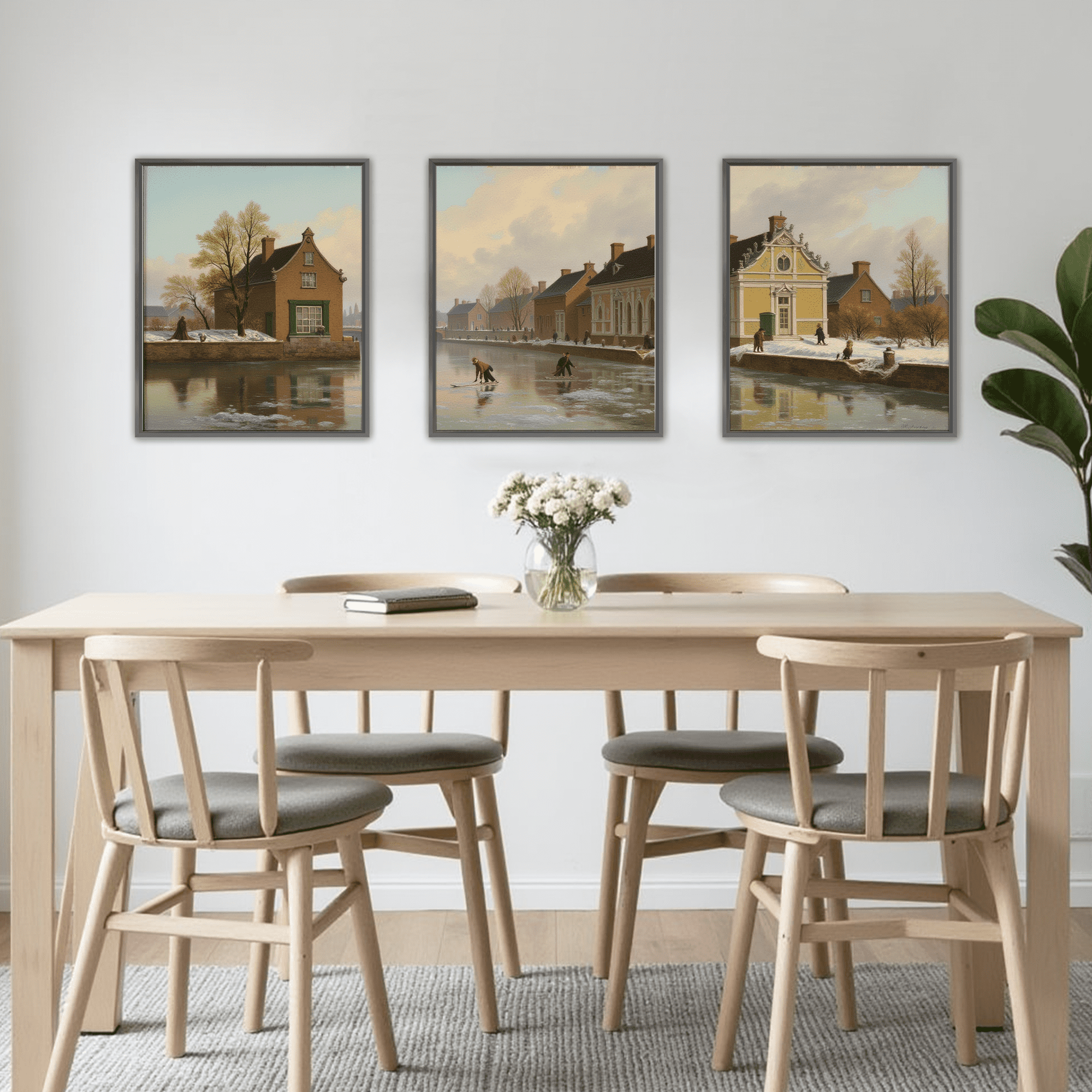 MAYEERTY Modern Abstract Wall Art Painting, Living Room Decor, Black Aluminum Alloy Frame, 7.87"x9.84"