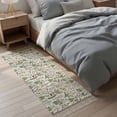 thumbnail image 4 of Area Rug with Tassels 2' x 4', Farm Wildflower Herb Butterfly Kitchen Runner Rug for Hallway Bedroom Throw Rugs, Abstract Floral Leaves Soft Door Mat for Bathroom Entrance Living Room, 4 of 9