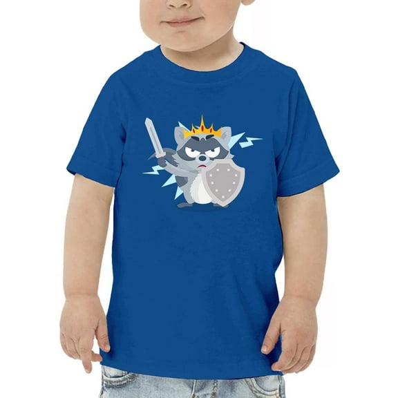 Raccoon King With Weapons T-Shirt Toddler -Image by Shutterstock, 2 Toddler