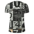 thumbnail image 4 of Teissuly Summer Fashion Casual Men's Round Neck Printed T-shirt Top, 4 of 5