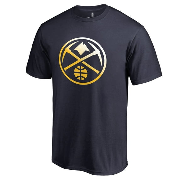 Men's Navy Denver Nuggets Gradient Logo T-Shirt