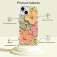 thumbnail image 2 of Phone Case for iPhone 14 Case for Women Girls, Cute Colorful Retro Oil Painting Flower Floral Design with Shiny Bling Diamonds Camera Cover Silicone Shockproof Protective, 2 of 14