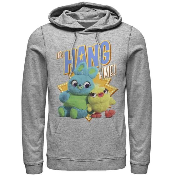 Men's Toy Story Ducky & Bunny Hang Time Pull Over Hoodie Athletic Heather Medium