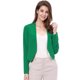 thumbnail image 1 of Chaqueta Corta Casual de Negocios Allegra K sin cuello para Mujer Verde XS, 1 of 6