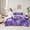 Purple, variant on Manfei Cartoon Cat Lover Bedding Comforter Set 7pcs, Kawaii Kitten Animal Queen Bedding Sets, Dreamy Purple Floral Reversible Queen Sheet Sets, Luxury Bedroom Decor