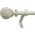 thumbnail image 1 of Decopolitan Leaf Ball Curtain Rod Set, 26 to 48 Inches, Distressed Ivory, 1 of 6