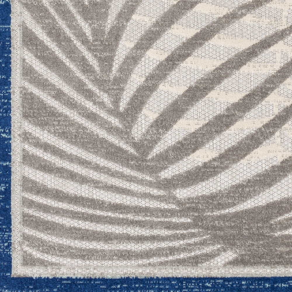 Livabliss Outdoor Rugs, 5x7 Big Sur Coastal Blue Area Rug for Patio, Porch, Deck, Backyard, Waterproof Indoor Outdoor Carpet (5'3" x 7'3")