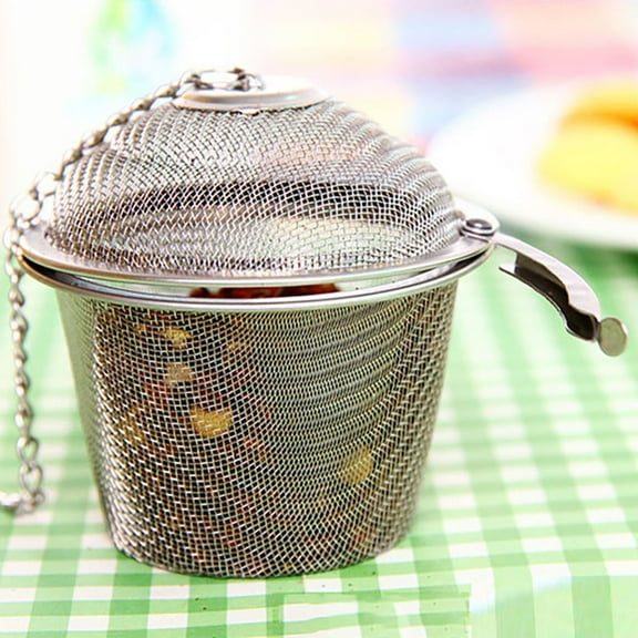 LEORX 6Pack Portable Tea Infuser with Extended Chain Hook for Tea Lovers and Home Cooks Stainless Steel Fine Mesh