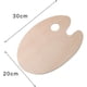 thumbnail image 2 of 1 paleta de madera con orificios para los pulgares para pinturas al óleo, acrílicas y acuarelas de 300 mm x 200 mm., 2 of 5