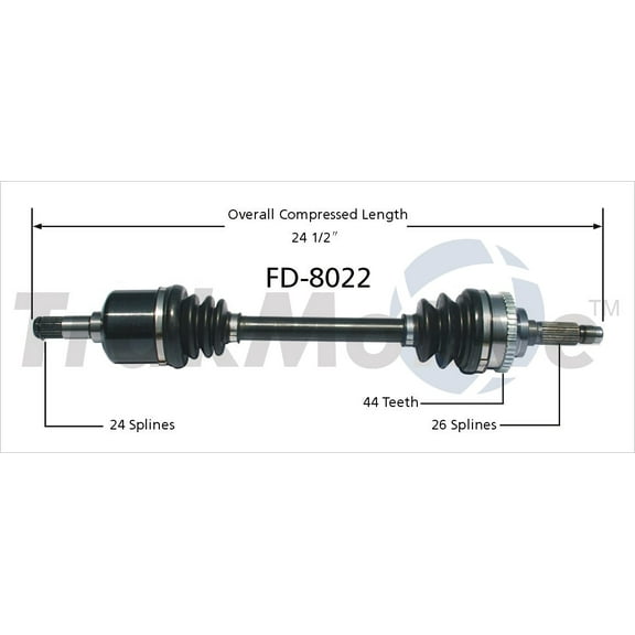 CV Axle Shaft Fits select: 1991-2002 FORD ESCORT, 2003 FORD ESCORT ZX2