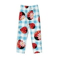 thumbnail image 4 of Goofa Flowers and Lady Bugs Printed Soft Pajama Pants for Men, Wide Leg Comfy Casual Lounge Yoga Pants-Small, 4 of 9