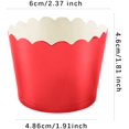 thumbnail image 2 of Red Paper Cupcake Liners Baking Cups, 50 Pcs, for Holiday, Parties, Wedding, Anniversary, 2 of 3