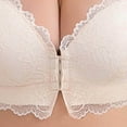 thumbnail image 5 of Front Closure Bras for Women, No Underwire Push up Lace Brassieres, Soft Deep V Wide Straps Bralette, 5 of 5