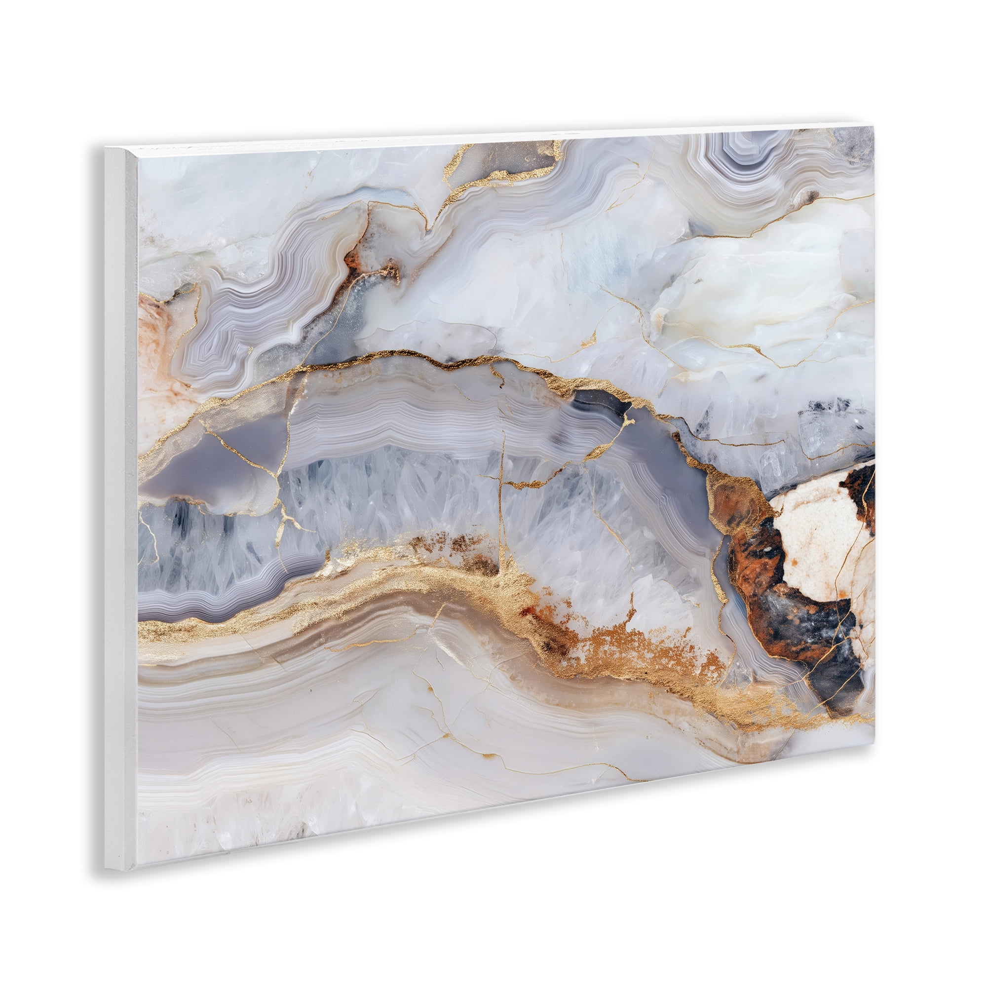Stupell Industries Marbled Gold Stone Wall Plaque Art, design by Svetlana Aleynikova