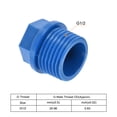 thumbnail image 3 of Uxcell Male Threaded Hex Head End Cap Pipe Plug Fitting Blue Pack G1/2 5, 3 of 5