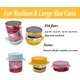 thumbnail image 3 of Paquete de 3 tapas para latas de comida para perros y gatos oso de fresa tapas elásticas de silicona tamaño universal reutilizable, 3 of 6