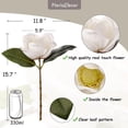 thumbnail image 4 of TUWAFE 3 Stems Real Touch Creamy White Southern Magnolia Flowers,Artificial Realistic Magnolia Grandiflora for Home Decor,silk flowers for home decor indoor, 4 of 6