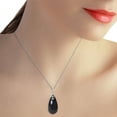 thumbnail image 3 of Galaxy Gold 14K White Gold Natural Black Onyx Briolette Necklace - Strength & Brilliance - 16" to 24" - Fine Jewelry for Women, 3 of 3