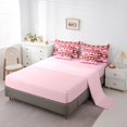 thumbnail image 5 of Castle Fairy Teens Love Heart Print Bedding Comforter Set,Stripes Full Bedding Set, 5 of 8