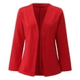 thumbnail image 4 of Veste Blazer Unie pour Femmes R Élégante à Manches Longues, Manteau Cardigan de Bureau, Blouse Formelle, 4 of 8