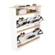 thumbnail image 1 of Zapatero Merlín Café Claro y Blanco Virtual Muebles, 1 of 7