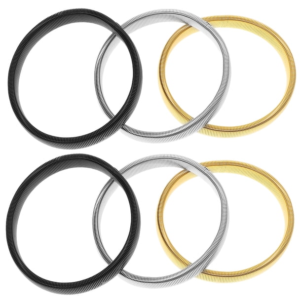 ColoMX 6 piezas de brazaletes elásticos antideslizantes para sujetar mangas de camisa, ligas para sujetar mangas, bandas elásticas para mujeres y hombres.